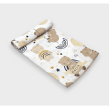 Scutec de muselină Rainy Baby 110x110 cm. Ursuleț de pluș cu baloane