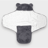 Scutec Rainy Baby pentru nou-născut Warm hug gri/stele