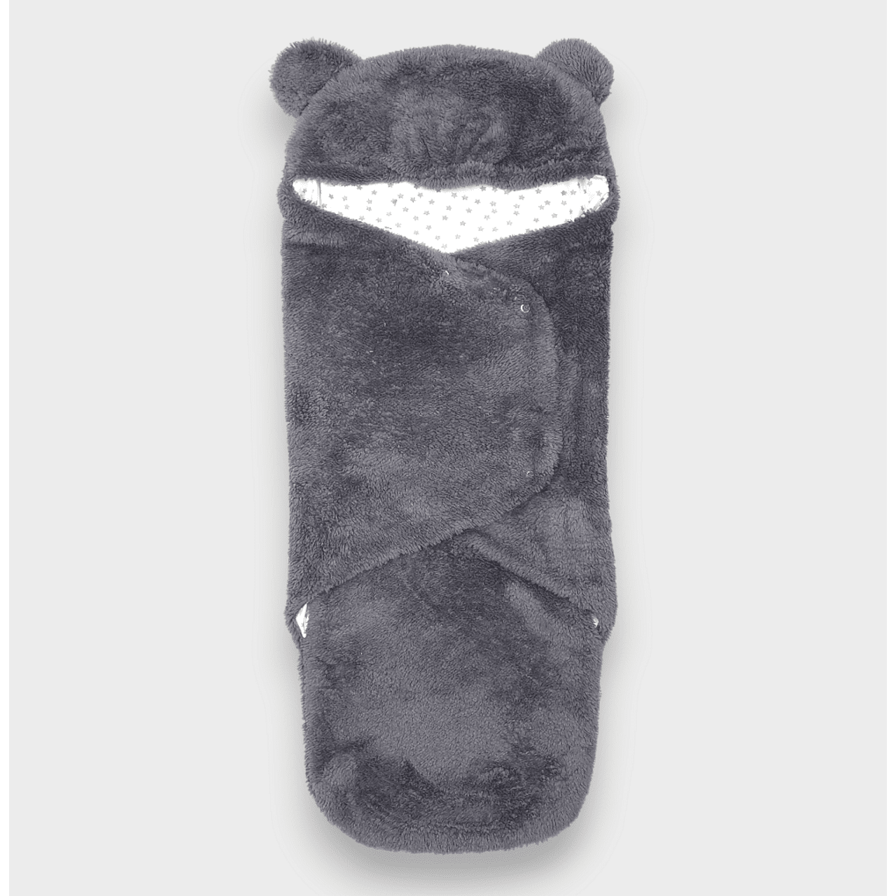 Scutec Rainy Baby pentru nou-născut Warm hug gri/stele