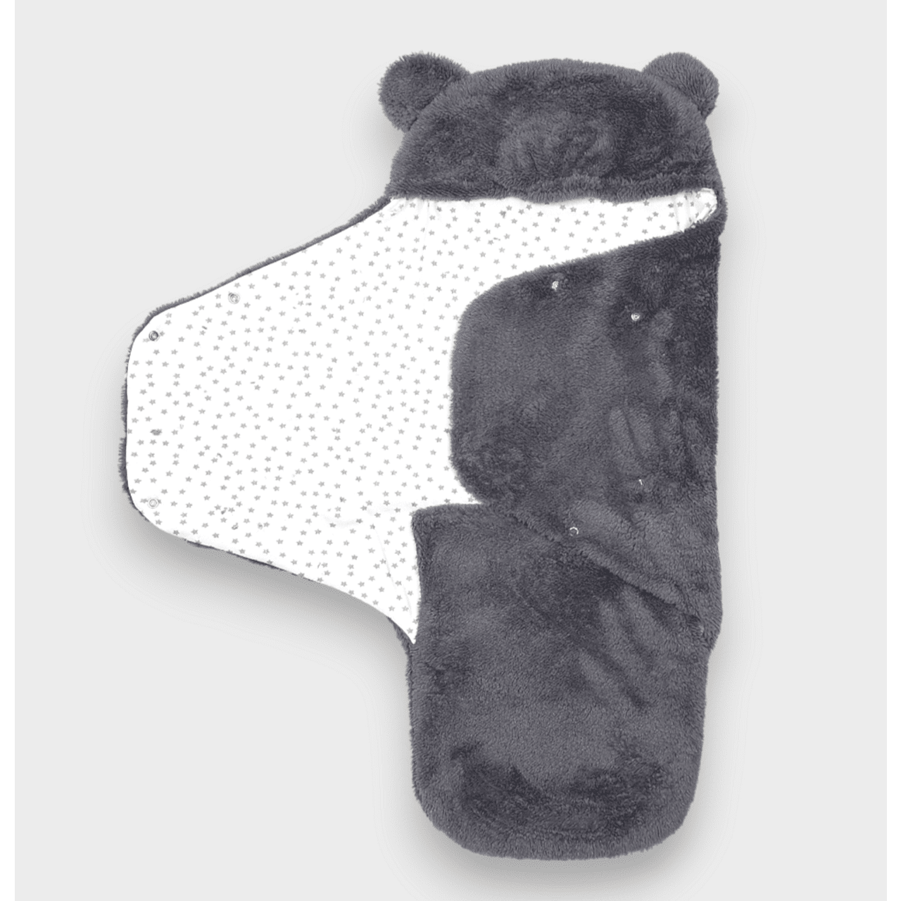 Scutec Rainy Baby pentru nou-născut Warm hug gri/stele