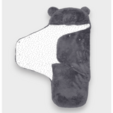 Scutec Rainy Baby pentru nou-născut Warm hug gri/stele