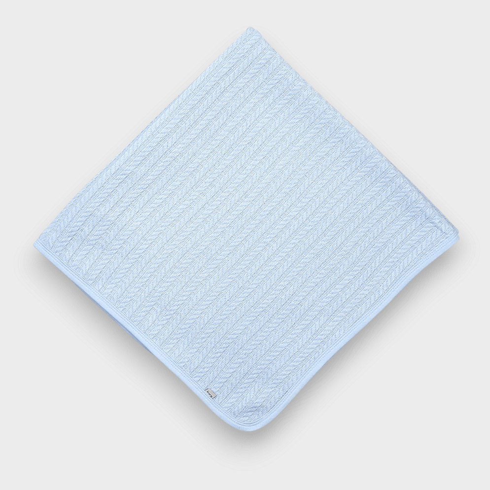 Scutec tricotat Rainy Baby 85x85 cm. Albastru