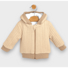 Cardigan tricotat Rainy Baby cu glugă 62-74 cm. Bej