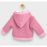 Rainy Бебешка Плетена Жилетка С Качулка62-74 См. Пепел От Рози