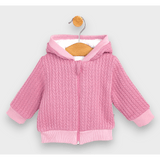 Rainy Бебешка Плетена Жилетка С Качулка62-74 См. Пепел От Рози