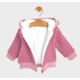 Rainy Бебешка Плетена Жилетка С Качулка62-74 См. Пепел От Рози