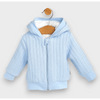 Cardigan tricotat Rainy Baby cu glugă 62-74 cm. Albastru