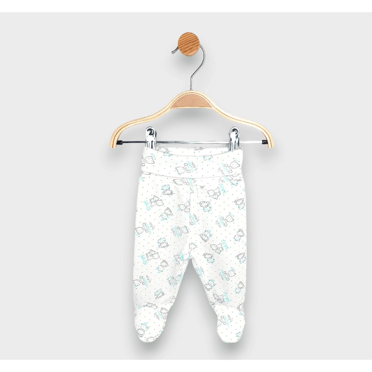 Бебешка Ританка С Обърнат Колан 48 68см. Сиви Мечета Baby Rainy