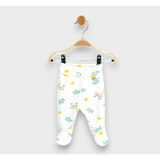 Salopă de ploaie pentru bebeluși cu curea inversată 48 - 68 cm. Girafă și elefant