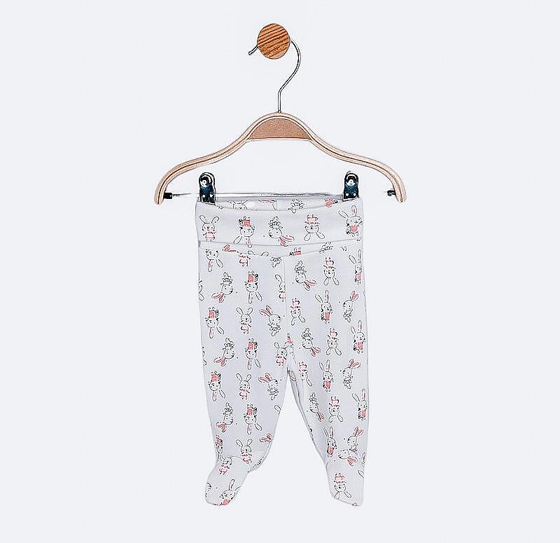 Salopă de ploaie pentru bebeluși cu curea rabatabilă 48 - 74 cm, model iepurași roz