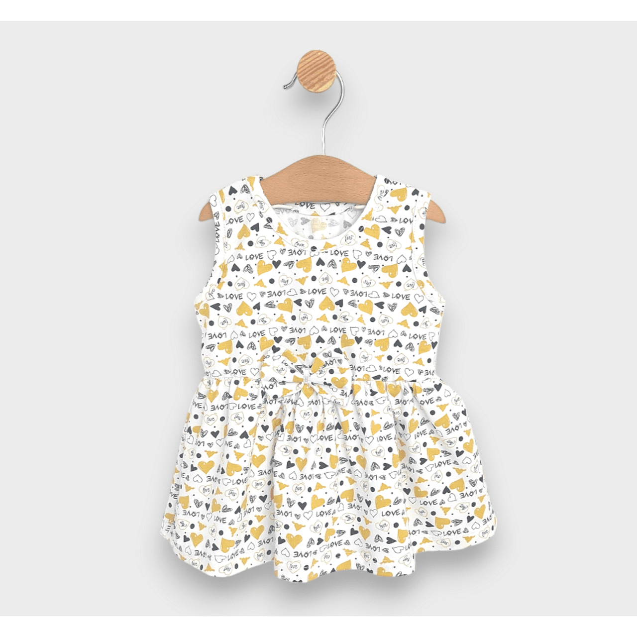 Rainy Бебешка Рокля Жълти Сърца 62 - 92 См.