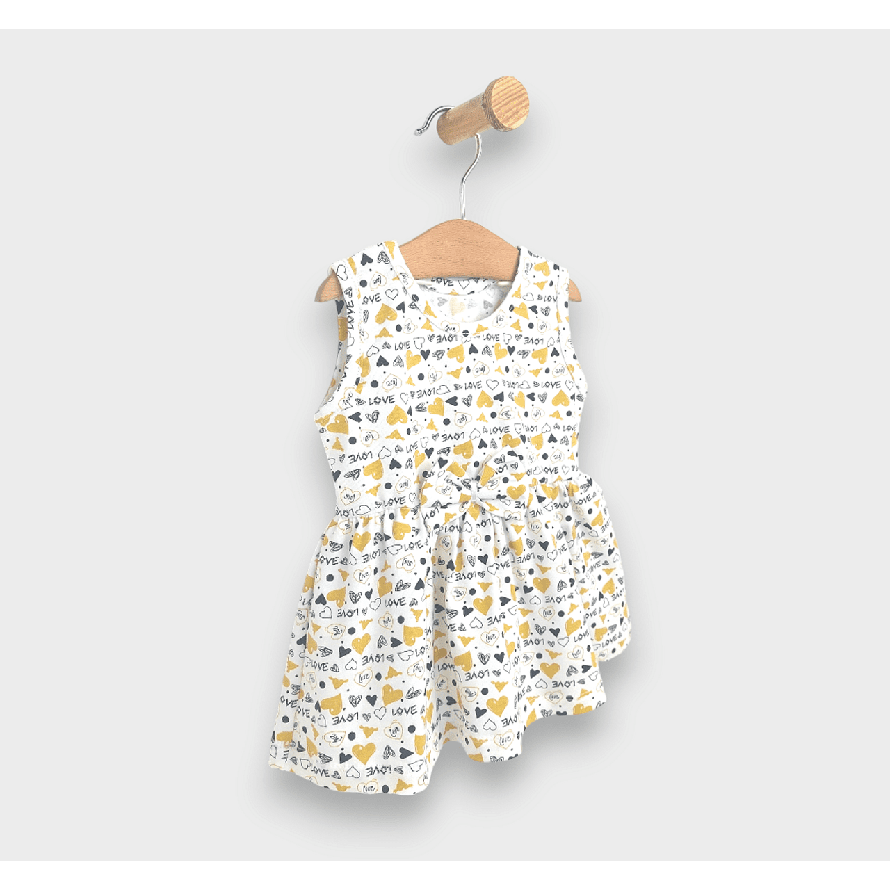 Rainy Бебешка Рокля Жълти Сърца 62 - 92 См.