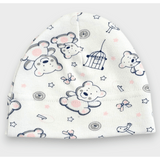 Căciulă de ploaie pentru bebeluși 56-62 cm. Ursuleț de pluș roz