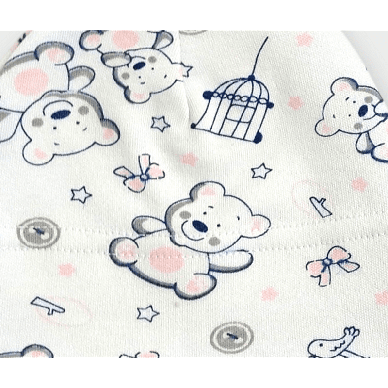 Căciulă de ploaie pentru bebeluși 56-62 cm. Ursuleț de pluș roz