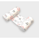 Pernă anti-răsturnare Rainy Baby, roz, cu animale