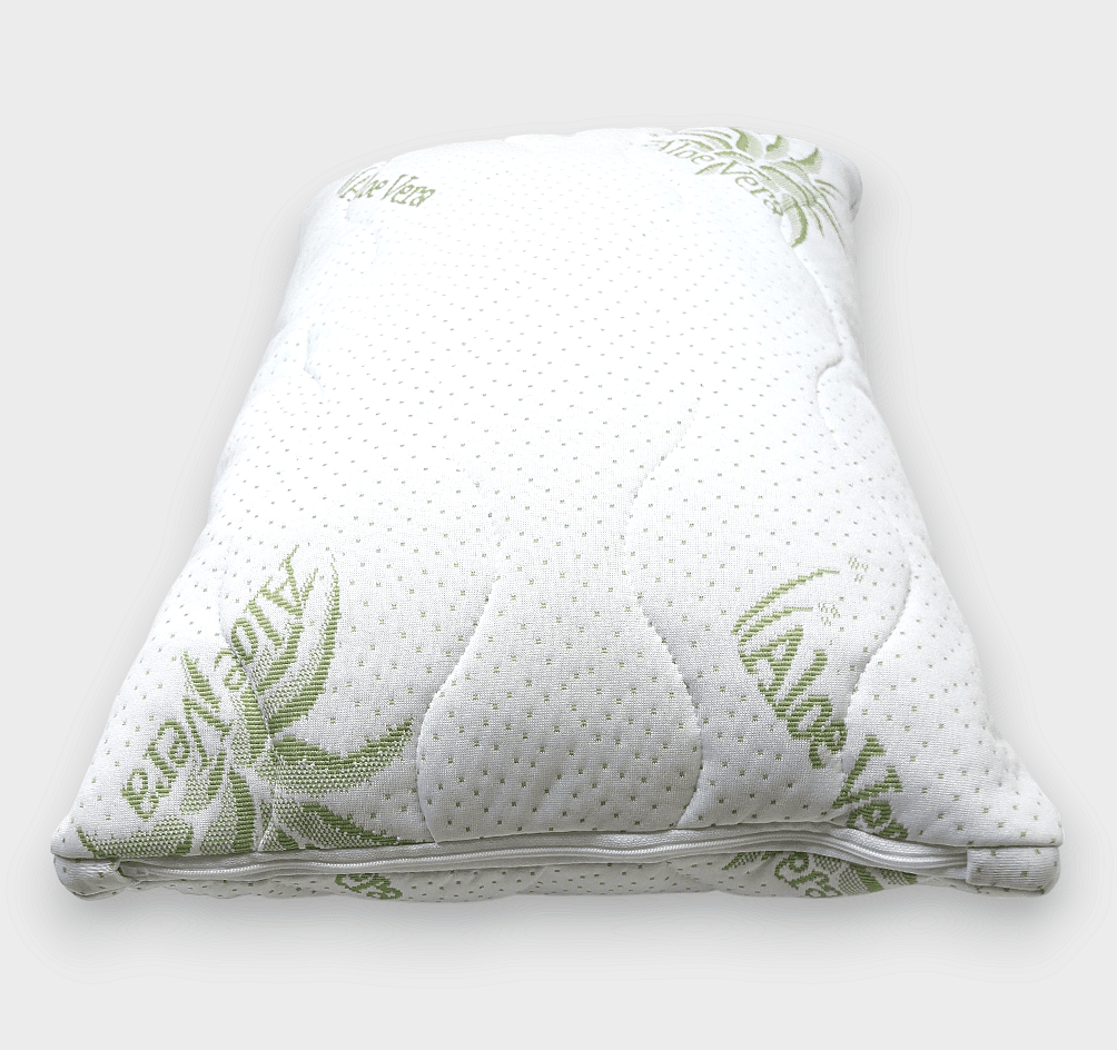 Pernă pentru bebeluși Rainy Baby, Aloe, 30x40 cm, material respirabil, cu fermoar