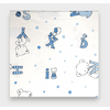 Cearșaf cu elastic Rainy Baby 60x120 cm. Ursuleț de pluș cu litere albastru