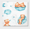 Cearșaf cu elastic Rainy Baby 60x120 cm. Ursuleț pe un nor Reseda