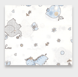 Бебешки Чаршаф С Ластик 60х120 См. Сини Зебри И Слончета Rainy