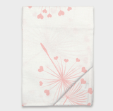 Rainy Бебешки Чаршаф За Количка 55Х95 См. Розови Глухарчета Екрю