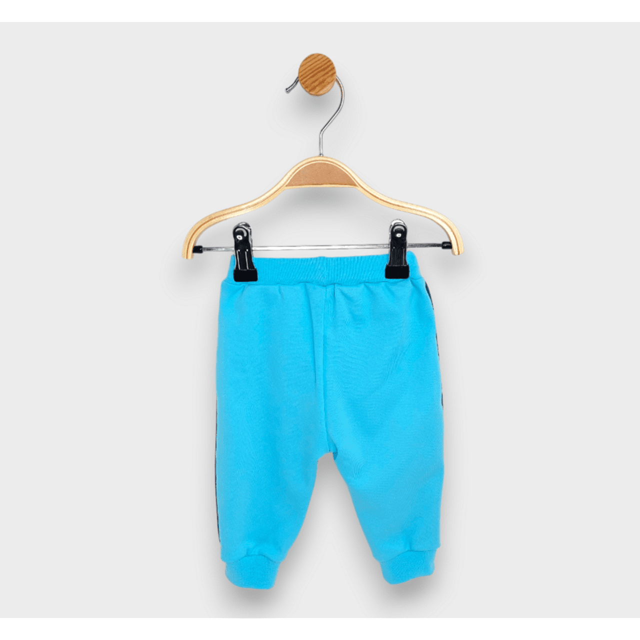 Pantaloni lungi de ploaie pentru bebeluși cu bordură 62-92 cm. Turcoaz