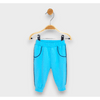 Pantaloni lungi de ploaie pentru bebeluși cu bordură 62-92 cm. Turcoaz