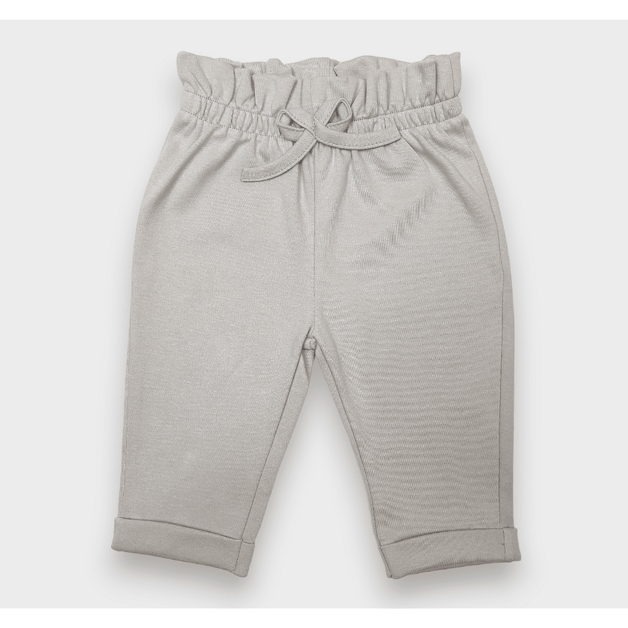 Pantaloni lungi de ploaie pentru bebeluși cu talie înaltă 62-92 cm. Gri cacao cald