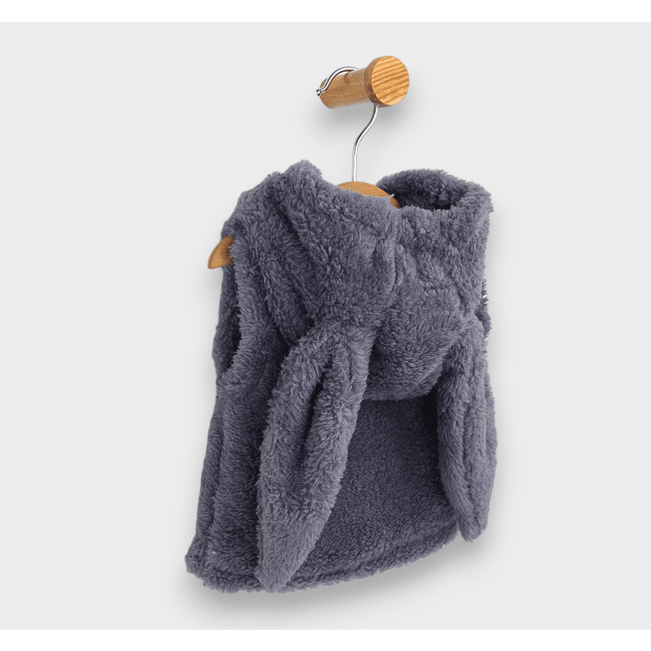 Rainy Бебешки елек с качулка Зайче 56-80 см. сив