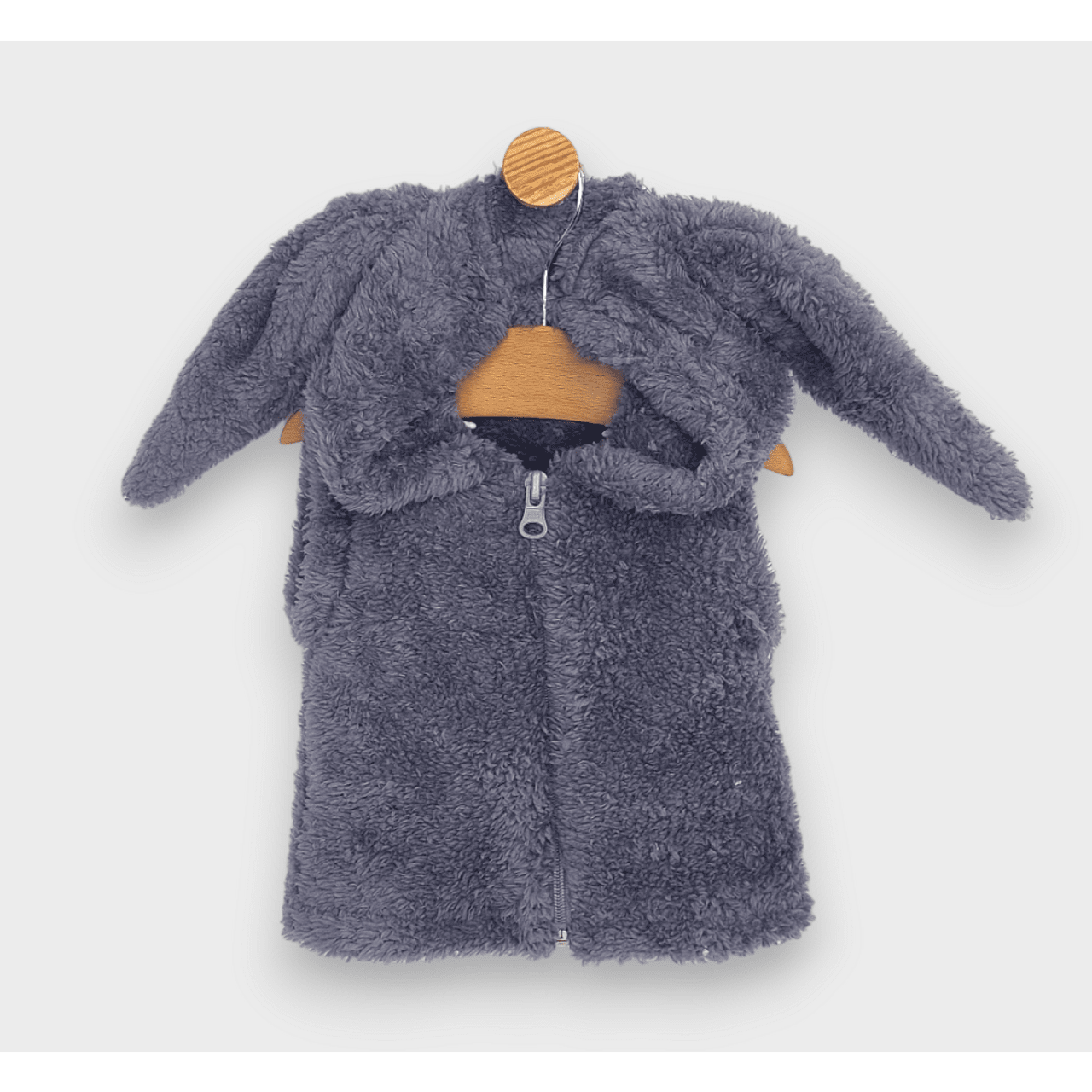 Rainy Бебешки елек с качулка Зайче 56-80 см. сив