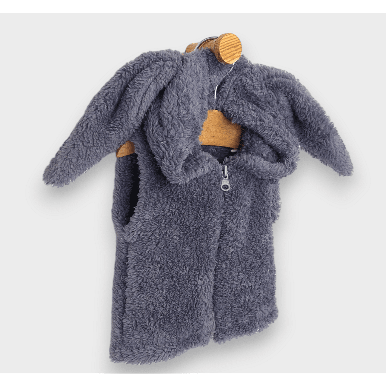 Rainy Бебешки елек с качулка Зайче 56-80 см. сив