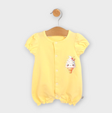 Бебешки Гащеризон Cute Ice Cream С Къс Ръкав 56 80см. Пясък Rainy