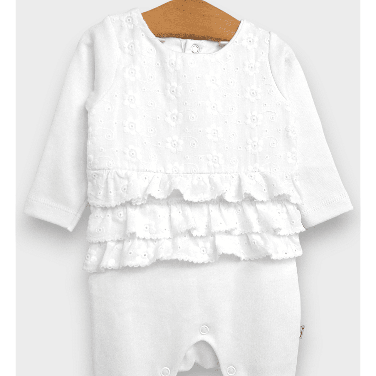 Salopă Rainy Premium pentru bebeluși cu dantelă 48 - 62 cm, albă