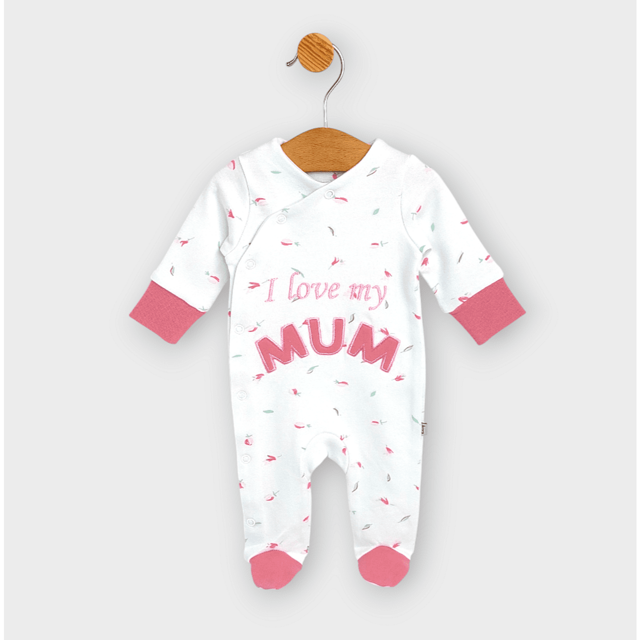 Salopetă Rainy Baby, îmi iubesc mama, cu mâneci lungi, 56-68 cm.