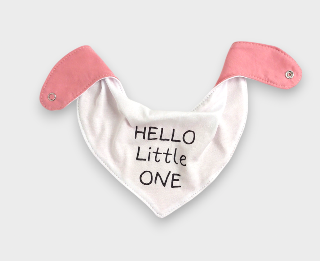 Бебешки Гащеризон С Бандана Hello Little One С Дълъг Ръкав 56 68см. Пудра Rainy
