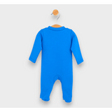 Salopetă de ploaie pentru bebeluși cu fermoar 48 - 74 cm. Elefant cu stea cobalt