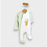 Бебешки Гащеризон С Дълъг Ръкав 48 62см. Green Bear Rainy