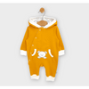 Salopetă Rainy Baby cu glugă, ursuleț de pluș cu lăbuțe 56 - 80 cm, muștar