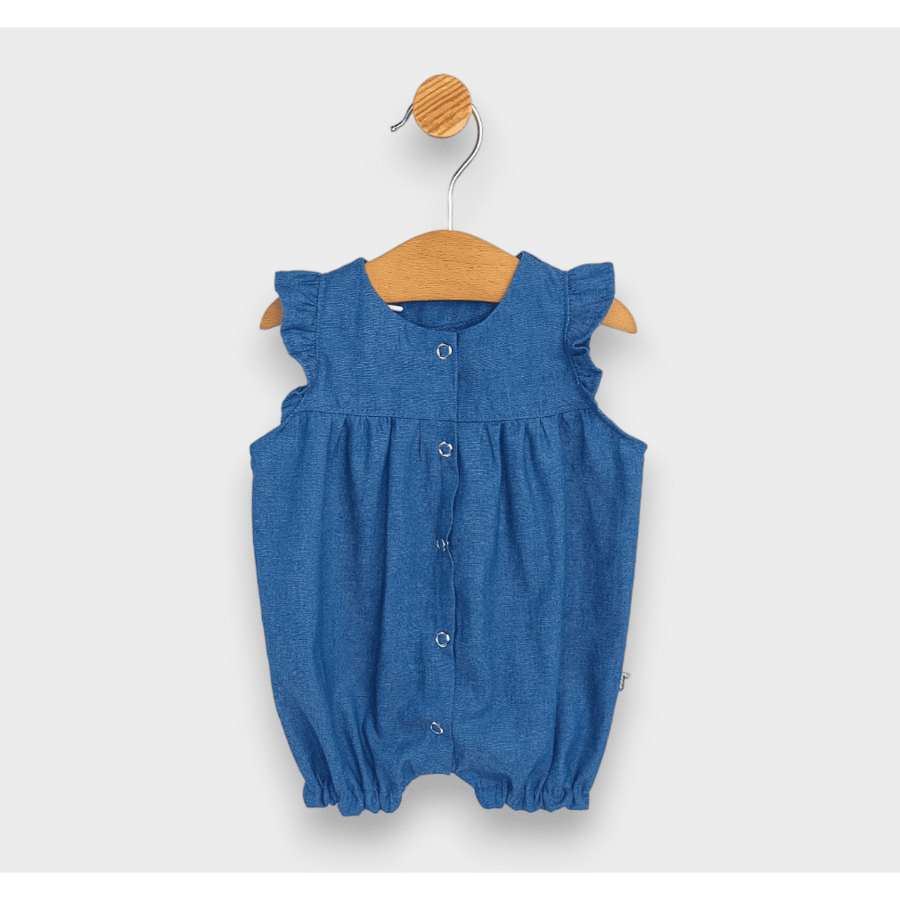 Salopetă premium pentru bebeluși cu aripioare, 56-80 cm, din denim