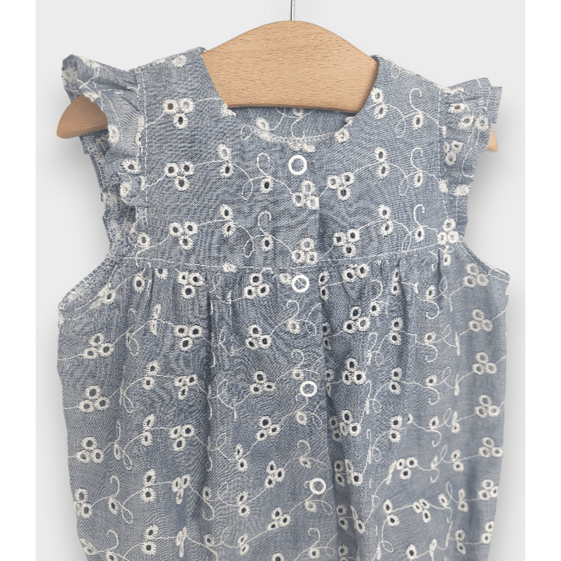 Rainy Premium Бебешки Гащеризон С Крилца 56-80См. Деним/Дантела