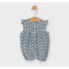 Salopetă premium pentru bebeluși cu aripioare, 56-80 cm, din denim/dantelă