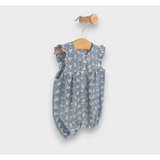 Salopetă premium pentru bebeluși cu aripioare, 56-80 cm, din denim/dantelă