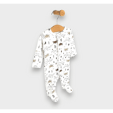 Salopetă de ploaie pentru bebeluși cu închidere frontală 48 - 68 cm. Vulpi