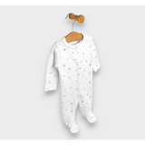 Salopetă de ploaie pentru bebeluși cu închidere frontală 48 - 68 cm. Trandafiri