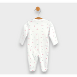 Salopetă de ploaie pentru bebeluși cu închidere frontală 48 - 68 cm. Trandafiri