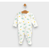 Salopetă de ploaie pentru bebeluși cu închidere frontală 48 - 68 cm. Girafă și elefant