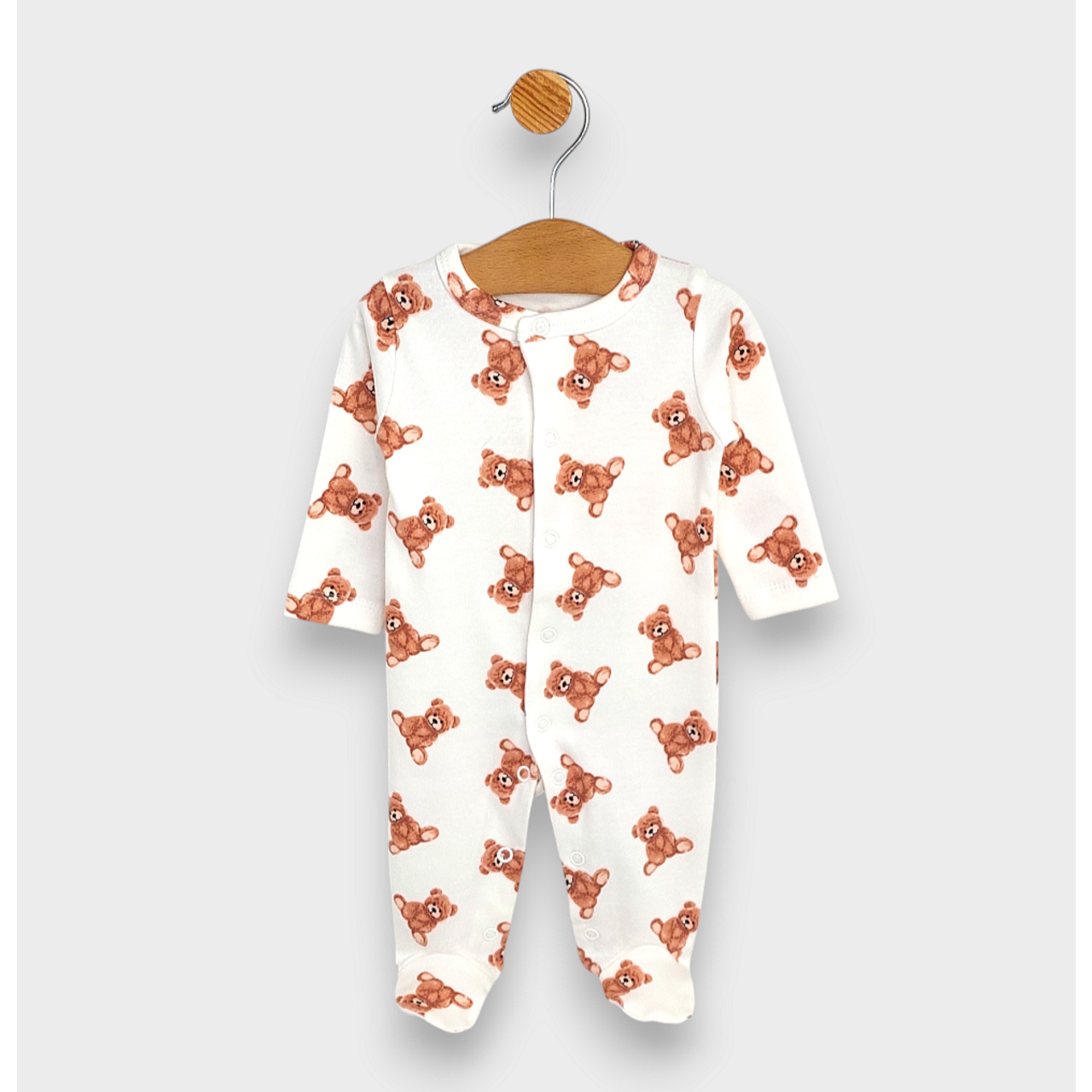 Бебешки Гащеризон С Предно Закопчаване 56 74 См. Мече Rainy