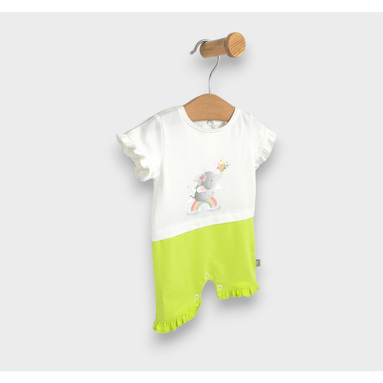 Rainy Бебешки Гащеризон Слонче С Дъга 56-80См. Екрю/Зелен