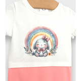 Rainy Бебешки Гащеризон Зайче С Дъга 56-80См. Екрю/Праскова