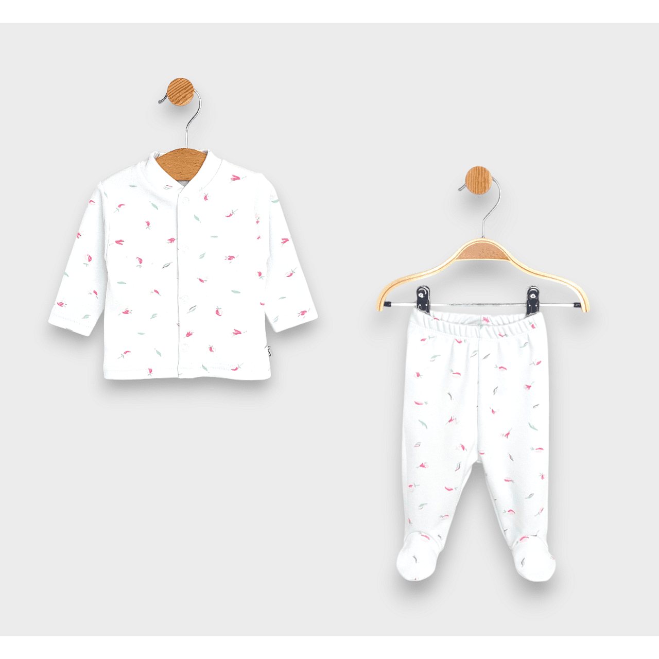 Бебешки Комплект 2 Части 48 68 См. Рози Rainy