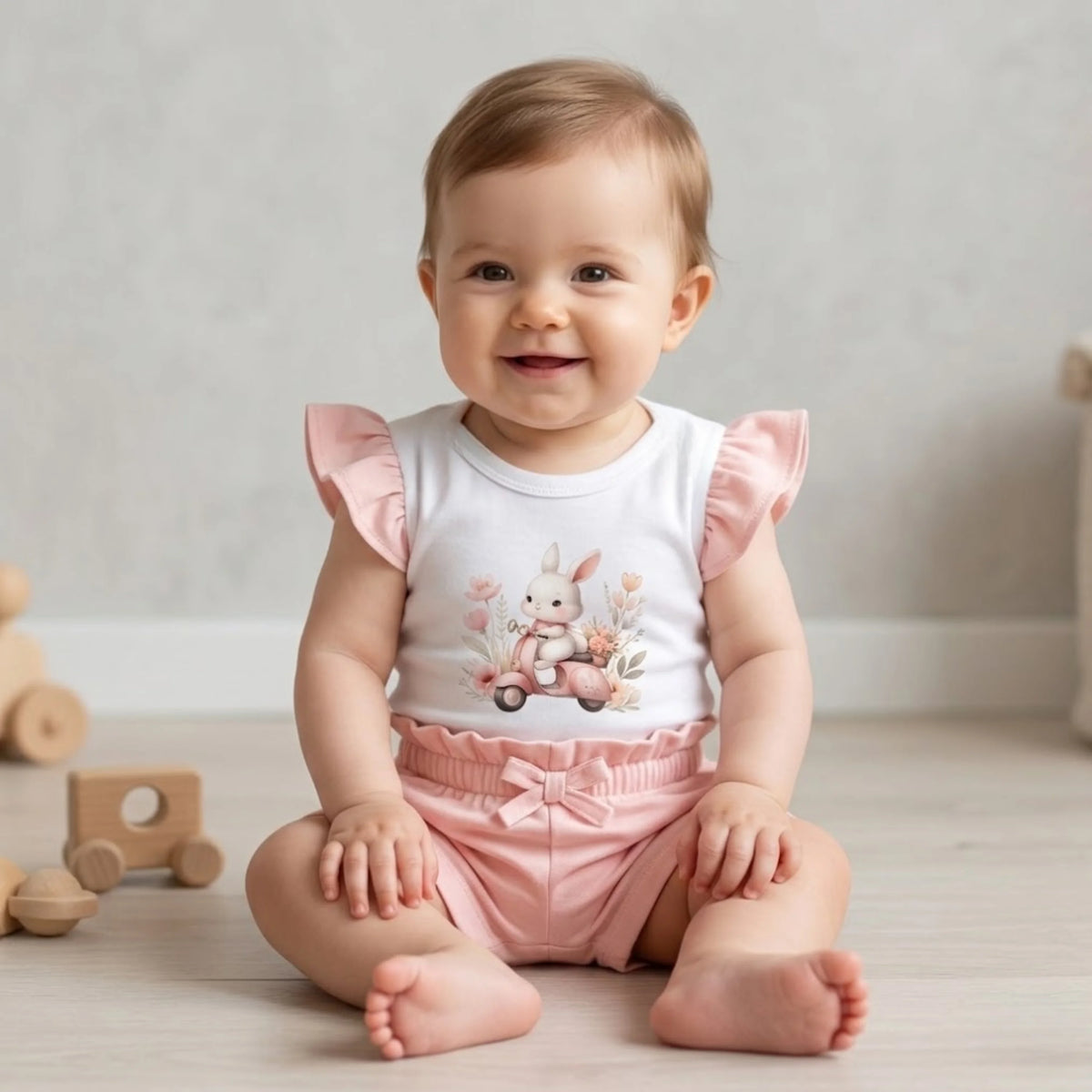 Бебешки Комплект 2 Части Bunny 56 74см. Бонбон Rainy